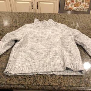 Grey Mock Neck Sweater